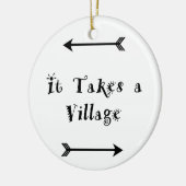 Het kost een dorp - Ouderschap adoptie Keramisch Ornament (Links)