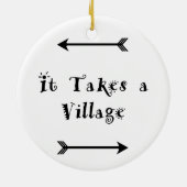 Het kost een dorp - Ouderschap adoptie Keramisch Ornament (Achterkant)