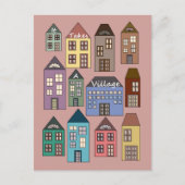 Het kost een dorp uitnodiging briefkaart (Voorkant)