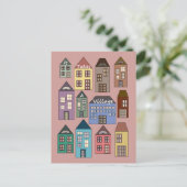 Het kost een dorp uitnodiging briefkaart (Staand voorkant)