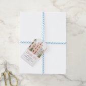 Het kost een dorp Winter Roze Sneeuw Dank je Cadeaulabel (Met Touw)