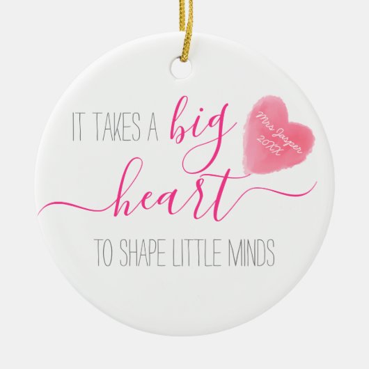 het kost een groot hart om kleine geesten te helpe keramisch ornament (Voorkant)