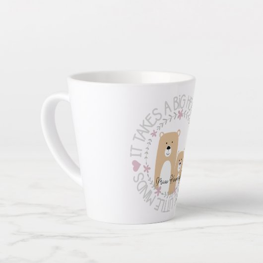 het kost een groot hart om kleine geesten te helpe latte mok (Linkerhoek)