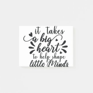 het kost een groot hart om kleine geesten te helpe post-it® notes