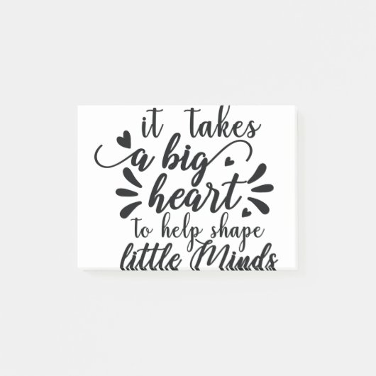 het kost een groot hart om kleine geesten te helpe post-it® notes (Voorkant)