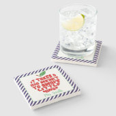 het kost een groot hart om kleine geesten te helpe stenen onderzetter (Zijkant)