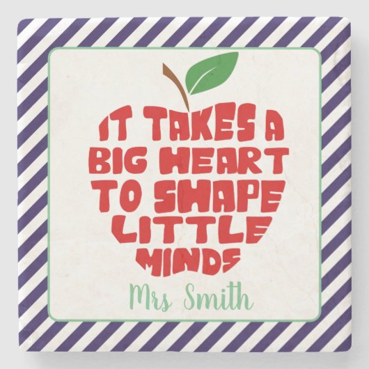 het kost een groot hart om kleine geesten te helpe stenen onderzetter (Voorkant)