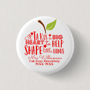 het kost een groot hart om kleine geesten te vorme ronde button 3,2 cm