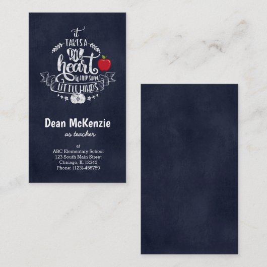 Het kost een groot hart visitekaartje (Voorkant / Achterkant)