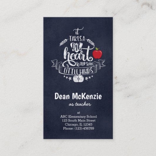 Het kost een groot hart visitekaartje (Voorkant)