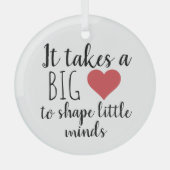 Het kost een grote docent-kwaliteitscadeautjes glas ornament (Voorkant)