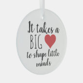 Het kost een grote docent-kwaliteitscadeautjes glas ornament (Voorkant Rechts)