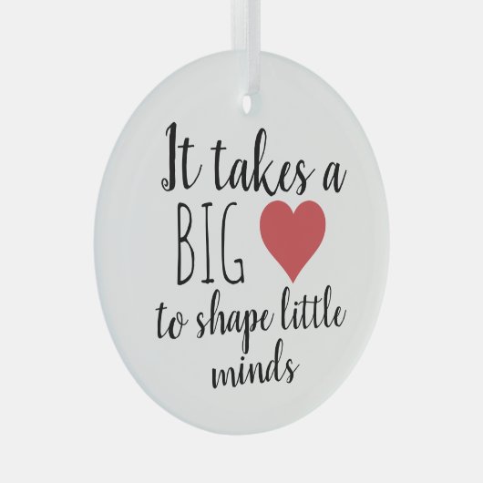 Het kost een grote docent-kwaliteitscadeautjes glas ornament (Voorkant Rechts)