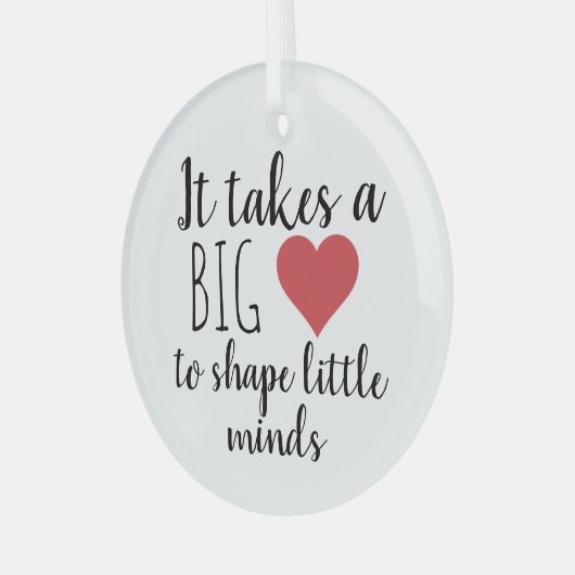 Het kost een grote docent-kwaliteitscadeautjes glas ornament (Voorkant links)