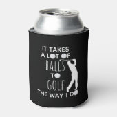 Het kost een heleboel ballen op de Golfmanier waar Blikjeskoeler (Blikje Voorkant)