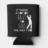 Het kost een heleboel ballen op de Golfmanier waar Blikjeskoeler (Achterkant)