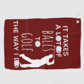 Het kost een heleboel ballen op de manier waarop i golfhanddoek (Horizontaal)