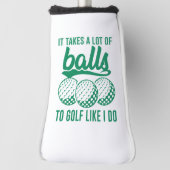 Het kost een hoop ballen aan Golf zoals ik... Golfheadcover (Draai 90)