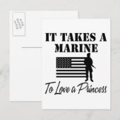 Het kost een marinier om van een prinses te houden briefkaart (Voorkant / Achterkant)