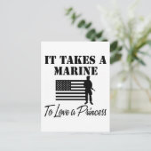 Het kost een marinier om van een prinses te houden briefkaart (Staand voorkant)