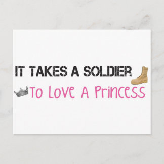 Het kost een soldaat om van een prinses te houden briefkaart