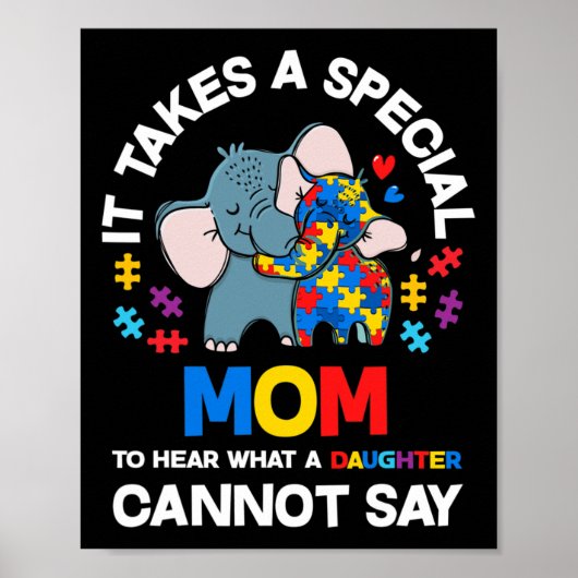 Het kost een speciale moeder Autistische dochter t Poster (Voorkant)