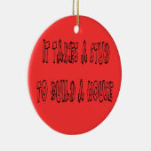 Het kost een stoot om een kerstmenorum van het hui keramisch ornament (Rechts)