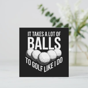 Het kost heel wat ballen om te golfen zoals ik gol kaart