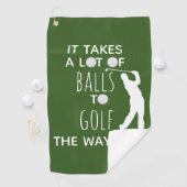 Het kost heel wat ballen om zo te golfen als golfe golfhanddoek (Insitu)