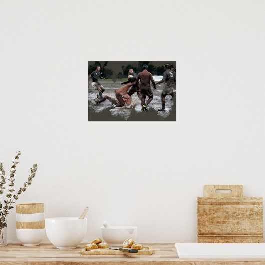 Het kost lederen ballen om Rugby te spelen Poster (Keuken)
