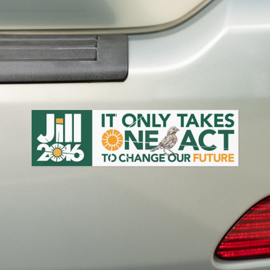 Het kost slechts één daad om onze toekomst te vera bumpersticker (Op auto)