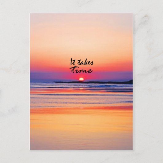 Het kost tijd briefkaart (Voorkant)