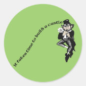 Het kost tijd om een Castle te bouwen Ronde Sticker (Voorkant)