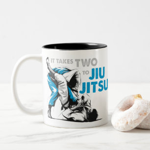 Het kost twee keer Jiu Jitsu Tweekleurige Koffiemok