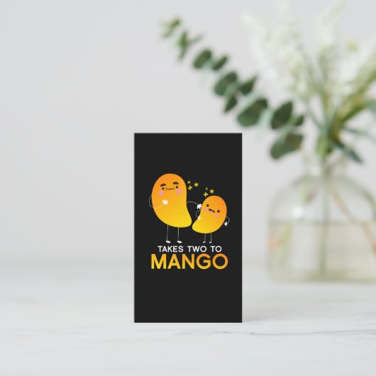 Het kost twee keer mango Fruit Tango Visitekaartje (Staand voorkant)