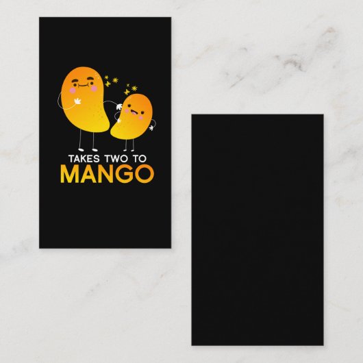 Het kost twee keer mango Fruit Tango Visitekaartje (Voorkant / Achterkant)