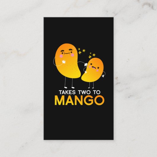 Het kost twee keer mango Fruit Tango Visitekaartje (Voorkant)