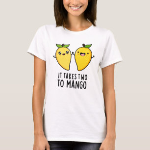 Het kost twee keer mango Funny Dansende Fruit Pun T-shirt