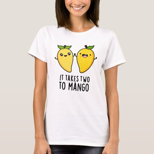 Het kost twee keer mango Funny Dansende Fruit Pun T-shirt (Voorkant)