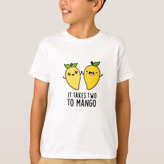 Het kost twee keer mango Funny Dansende Fruit Pun T-shirt (Voorkant)