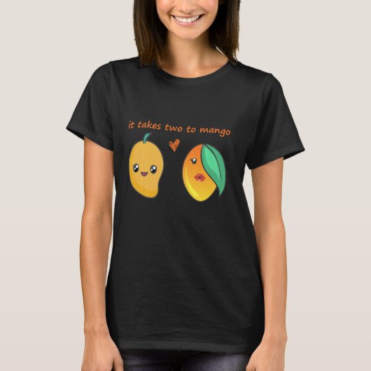 Het kost twee keer om Mango Cute Tango Mango Fruit T-shirt (Voorkant)