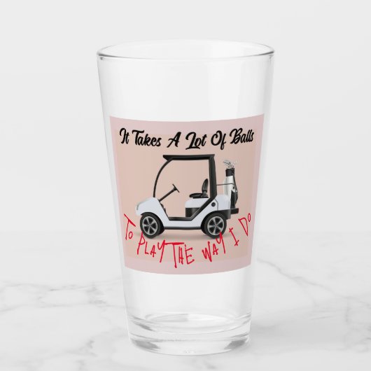Het kost veel ballen glazen beker (Voorkant)