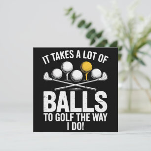 Het kost veel ballen om grappig te golfen Funny Go Kaart