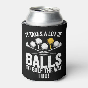 Het kost veel ballen om grappig te golfen Grappig Blikjeskoeler