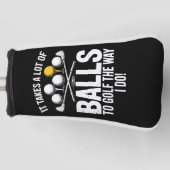 Het kost veel ballen om grappig te golfen Grappig  Golfheadcover (Voorkant)