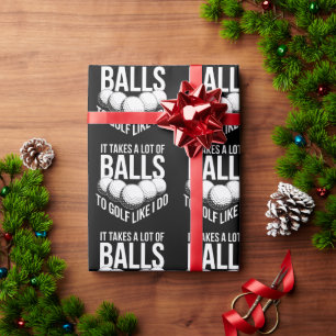 Het kost veel ballen om te golfen zoals ik golf sp cadeaupapier
