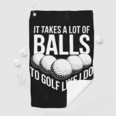 Het kost veel ballen om te golfen zoals ik golf sp golfhanddoek (Insitu)
