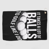 Het kost veel ballen om te golfen zoals ik golf sp golfhanddoek (Horizontaal)