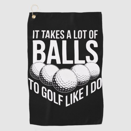 Het kost veel ballen om te golfen zoals ik golf sp golfhanddoek (Voorkant)