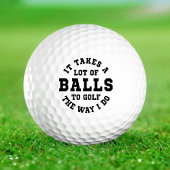 Het kost veel ballen om te golfen zoals ik grappig